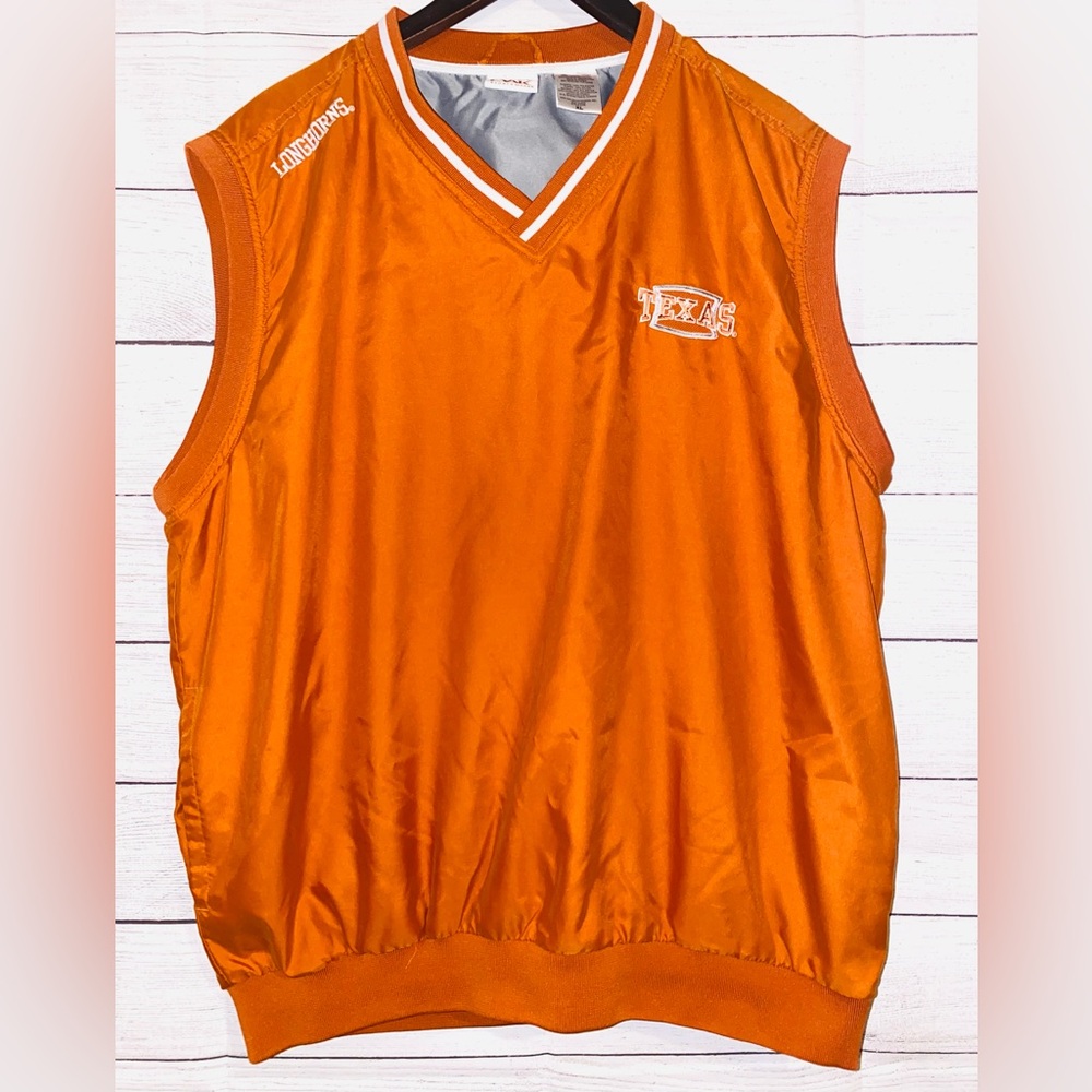 Texas Longhorns Sleeveless Wind Breaker Vest-Size XL.